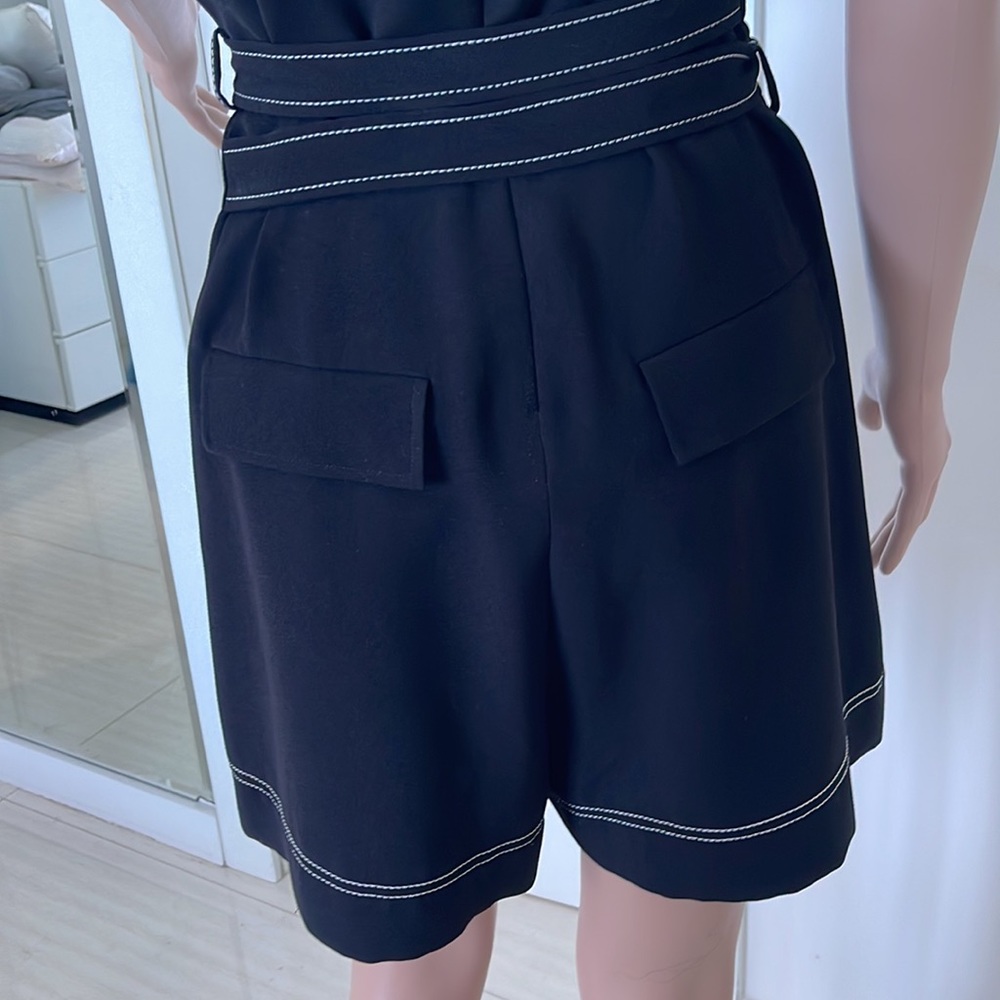 Black Romper With Contrasting Withe Stitching By … - image 4